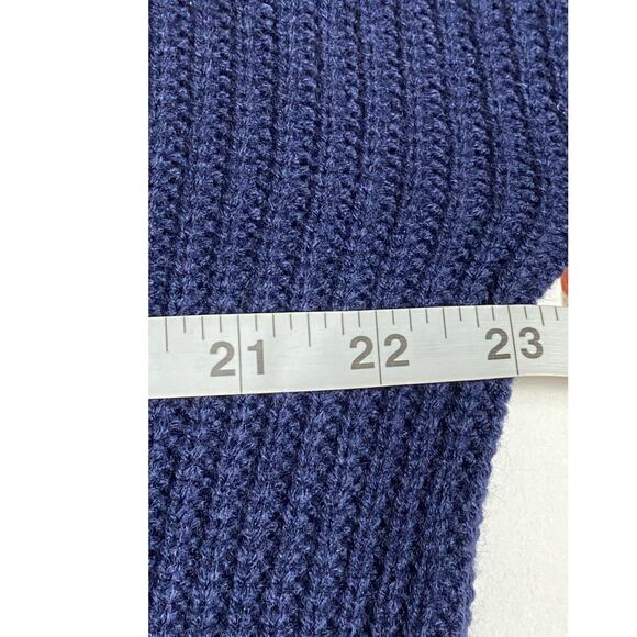 Zaful Women's Dark Blue Turtleneck Sweater with Crochet Sleeves Size Small - Picture 4 of 7